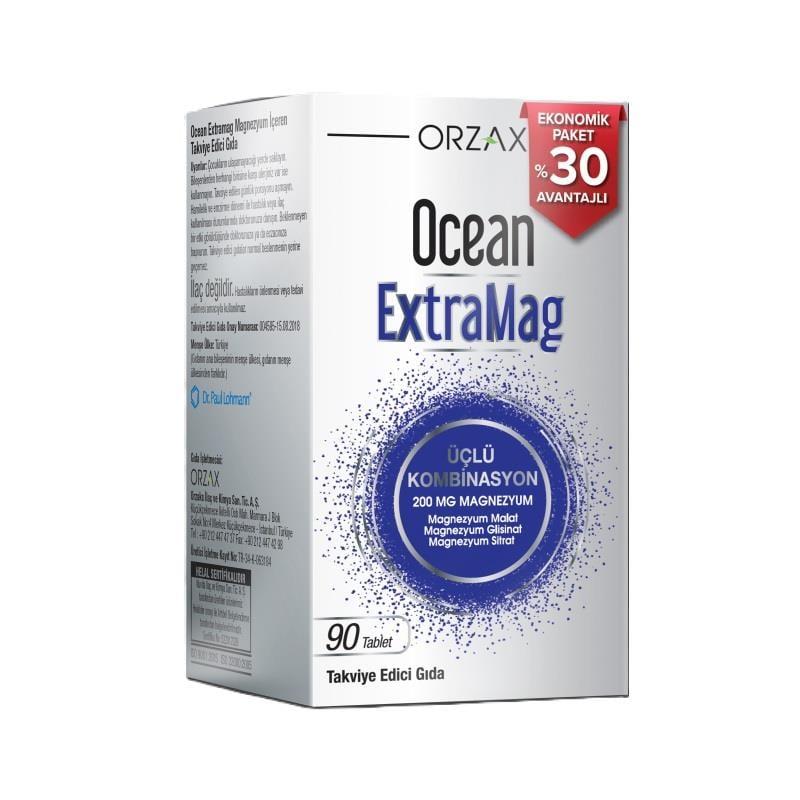 Ocean ExtraMag 90 Tablet Magnesium for Adults - 200mg per Tablet, Triple Form Magnesium