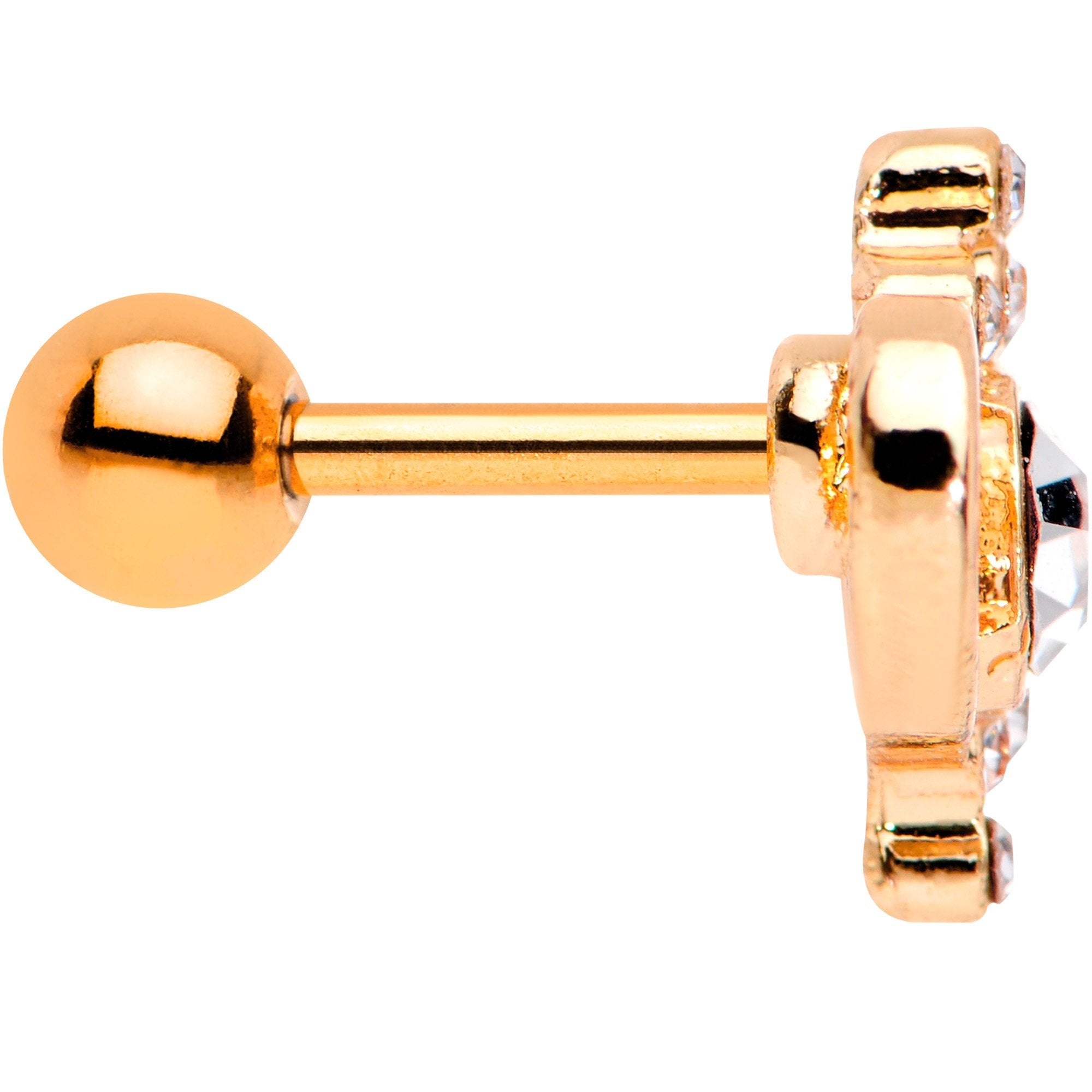 BodyCandy 1/4 Clear Gem Rose Gold PVD Heart Cluster Cartilage Tragus Earring — lifestyle context