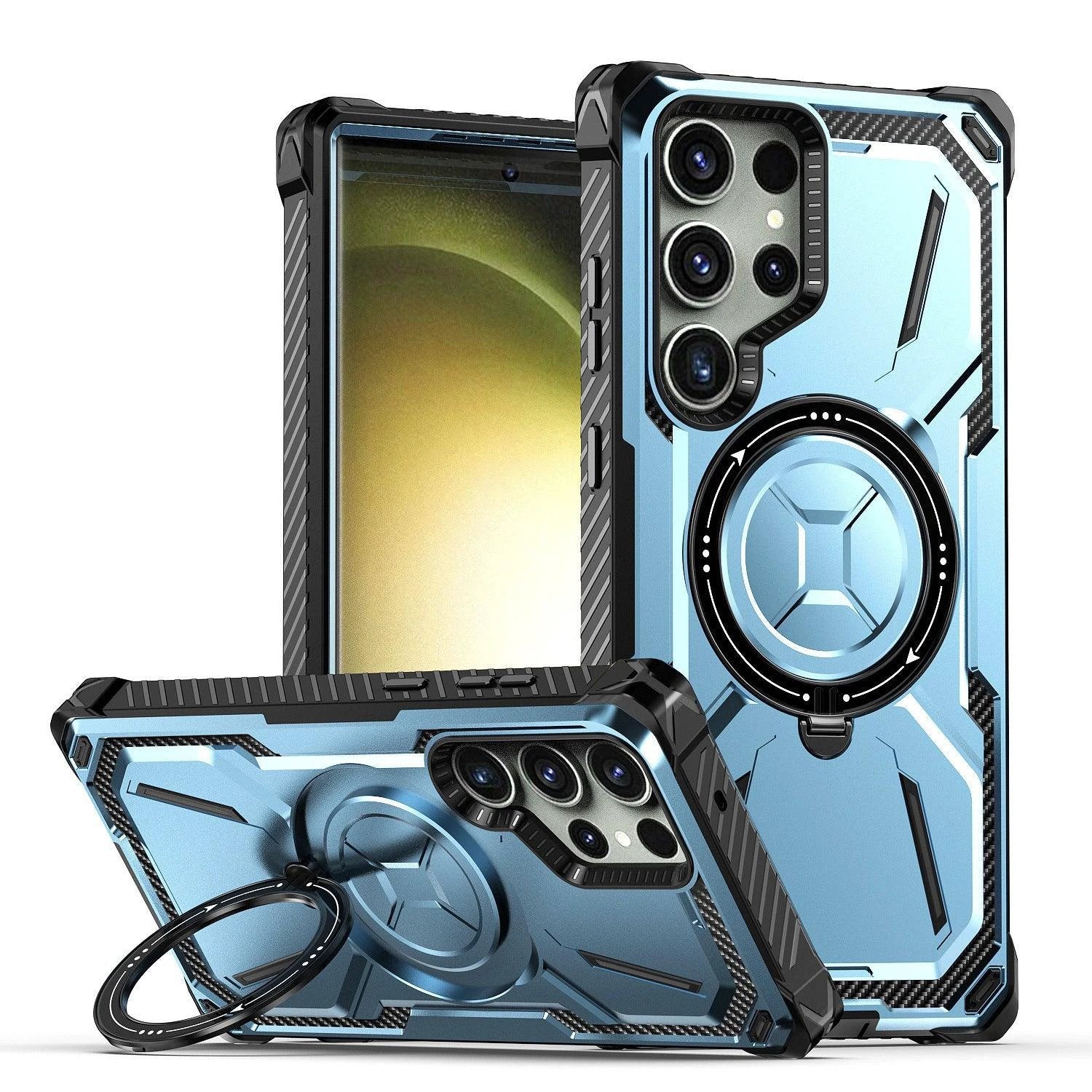 BrandName Magnetic Phone Case with Ring - Drop-Resistant & Protective