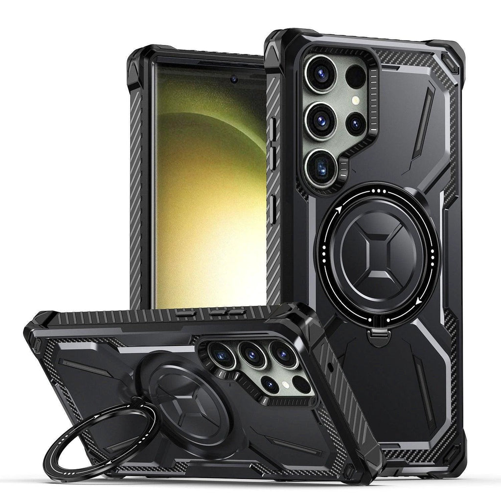 BrandName Magnetic Phone Case with Ring - Drop-Resistant & Protective