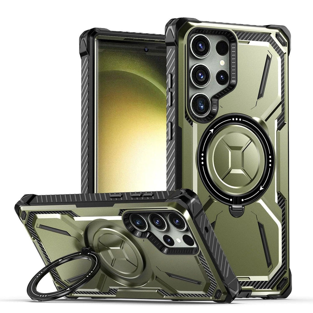 BrandName Magnetic Phone Case with Ring - Drop-Resistant & Protective