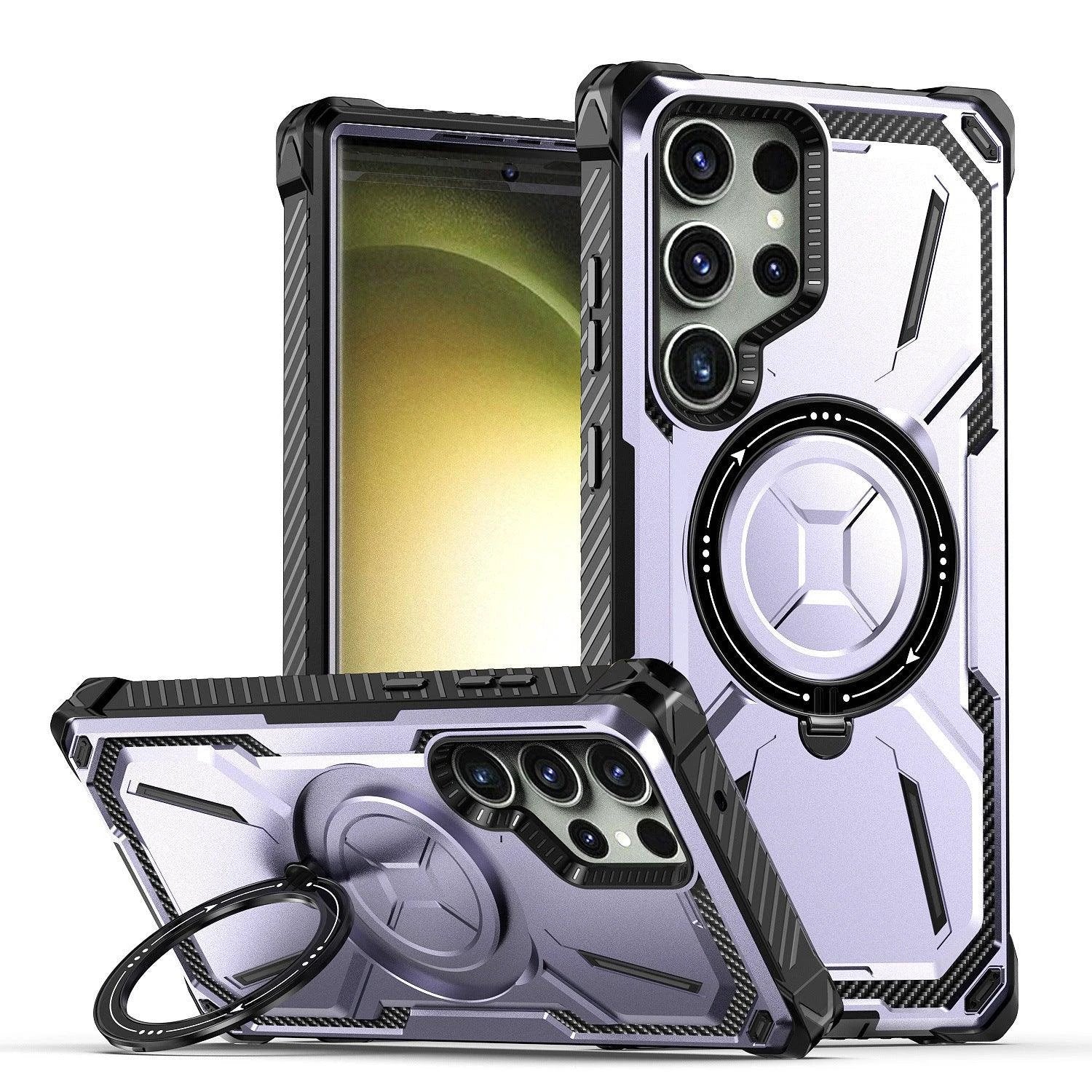 BrandName Magnetic Phone Case with Ring - Drop-Resistant & Protective