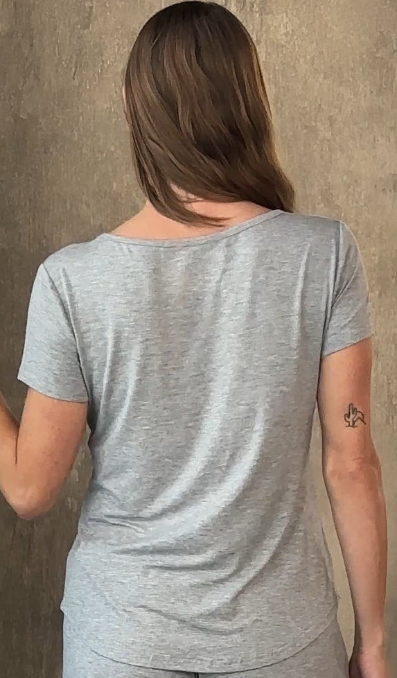 Spun Bamboo Women’s Bamboo Lounge Short Sleeve T-Shirt — alternative angle