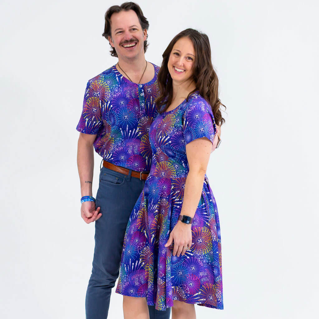 Princess Awesome & Boy Wonder Adult "Pi-rotechnics" Pi Fireworks Super Twirler Dress with Pockets — alternative angle