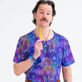 Princess Awesome & Boy Wonder Adult "Pi-rotechnics" Pi Fireworks Henley Short Sleeve Tee — main product shot