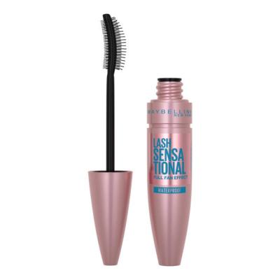 Maybelline New York Lash Sensational Waterproof Volumizing Mascara - Dramatic Volume, Length & Curl - Black Pigmentation