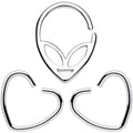 BodyCandy 16G 5/16 Heart of the Galaxy Septum Ring Pack Set of 3 — main product shot