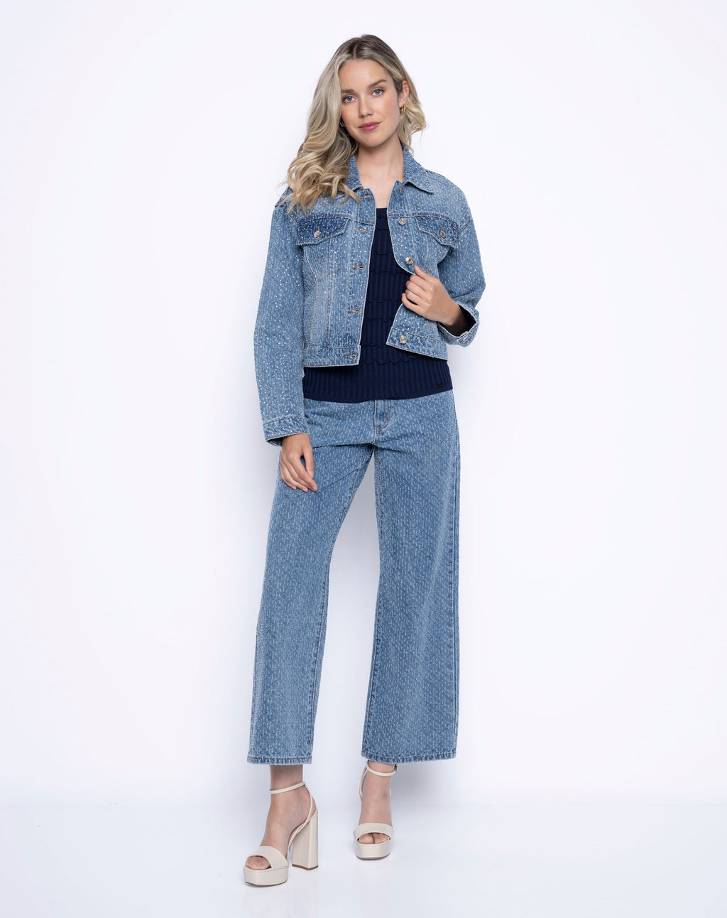 KADOU BOUTIQUE Picadilly Wide Leg Jeans — lifestyle context