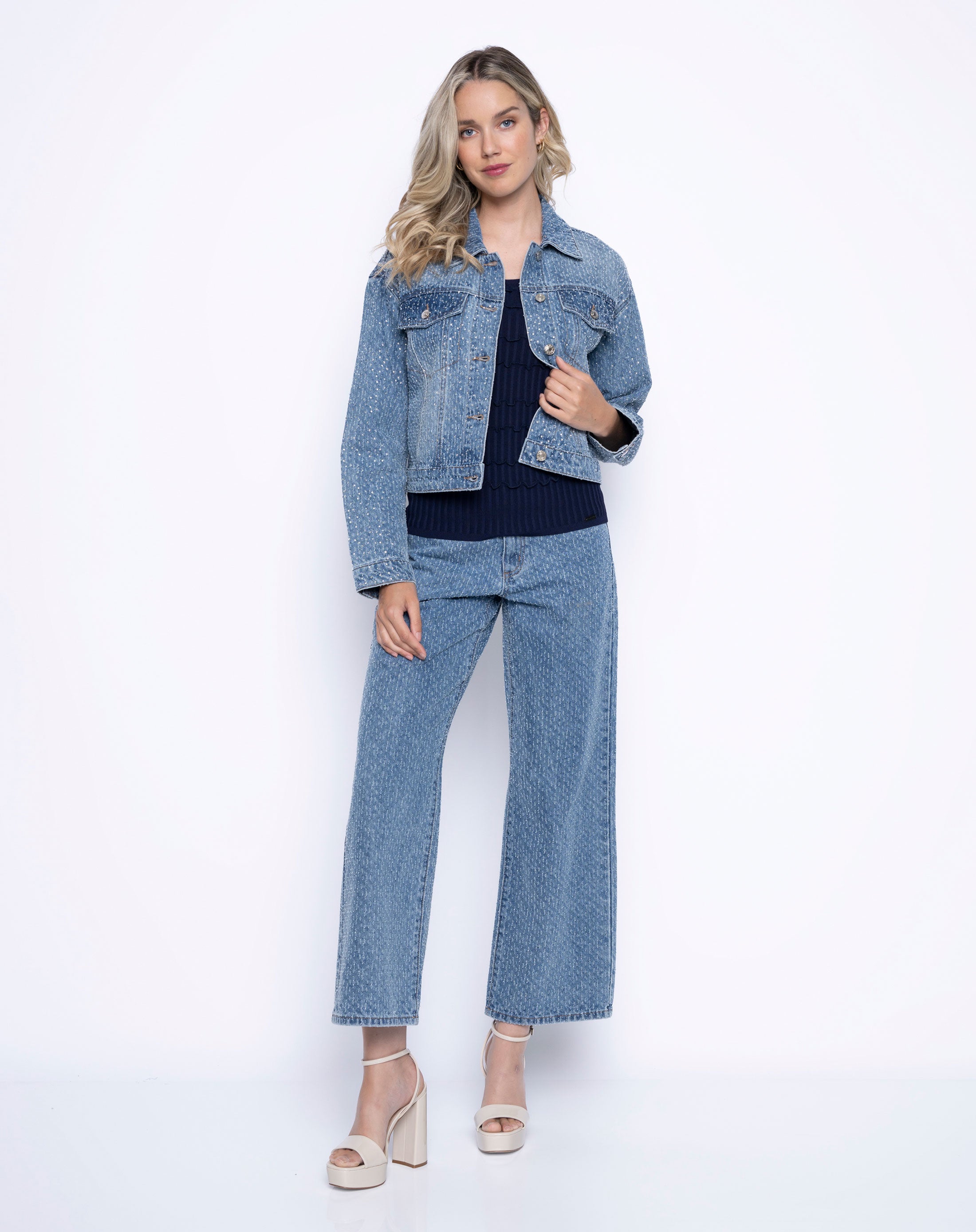 KADOU BOUTIQUE Picadilly Wide Leg Jeans — lifestyle context