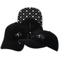 The Heartbeat Brand Pickleball Hat - Low Profile - Ponytail - Black - Laser Mesh — main product shot