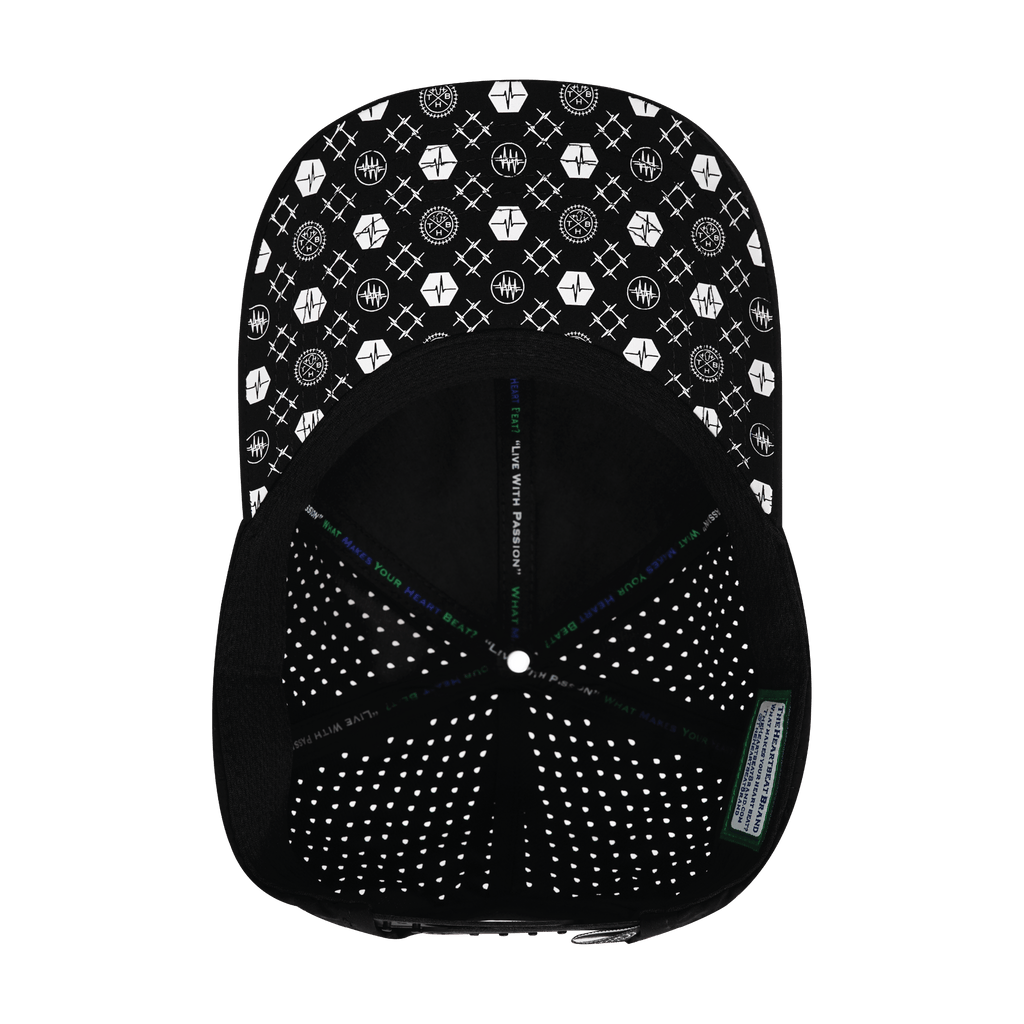 The Heartbeat Brand Pickleball Hat - Low Profile - Ponytail - Black - Laser Mesh — lifestyle worn / used context