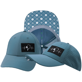 Pickleball Low Profile Hat — Ponytail / Light Blue