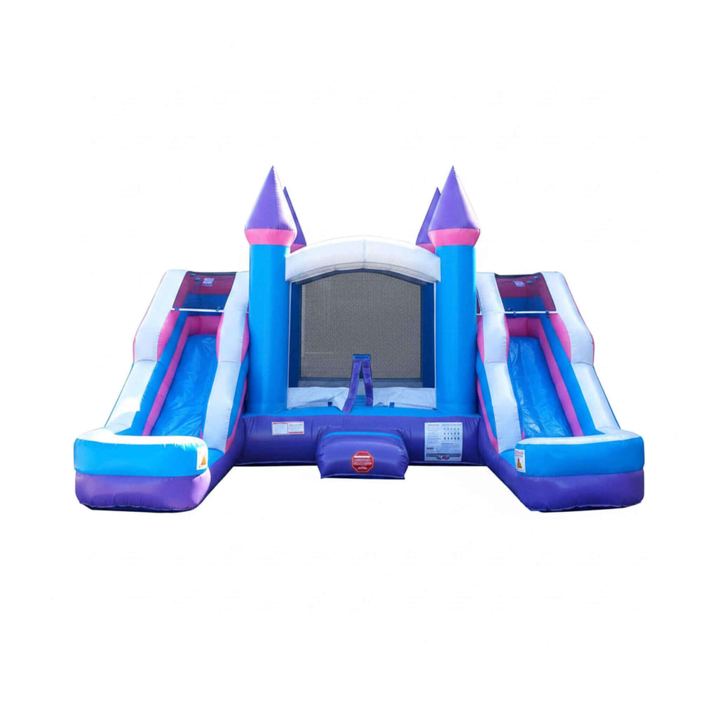 16FT Pink Castle Bounce House Combo With Double Water Slide (SAK84027) – SAKSBY WHOLESALE