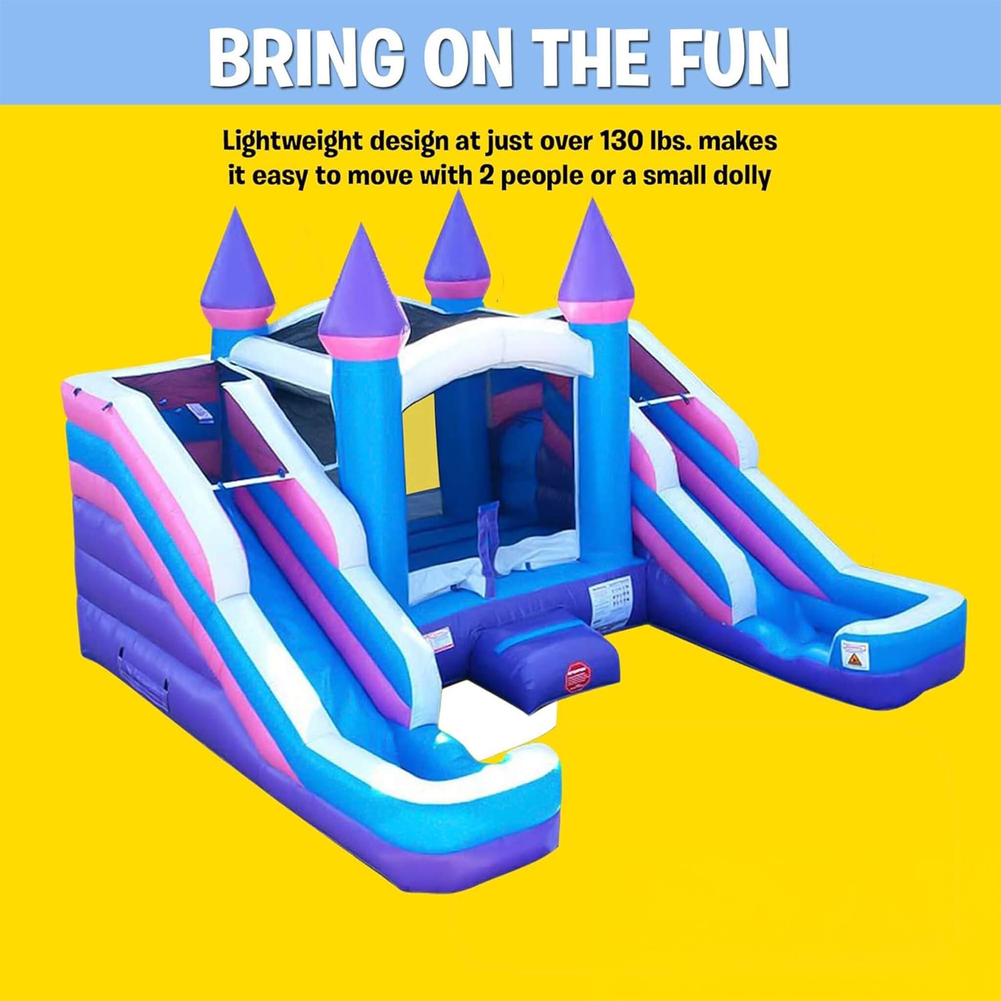 16FT Pink Castle Bounce House Combo With Double Water Slide (SAK84027) – SAKSBY WHOLESALE, view 6