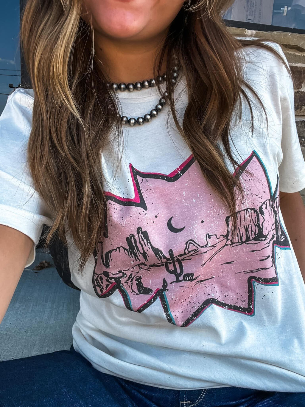 Wild Junkie Pink Desert Graphic Tee — main product shot