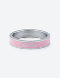 Elevated Faith Pink Enamel Highs and Lows Ring — main product shot