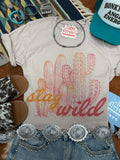 Wild Junkie Stay Wild Cactus Graphic Tee — main product shot