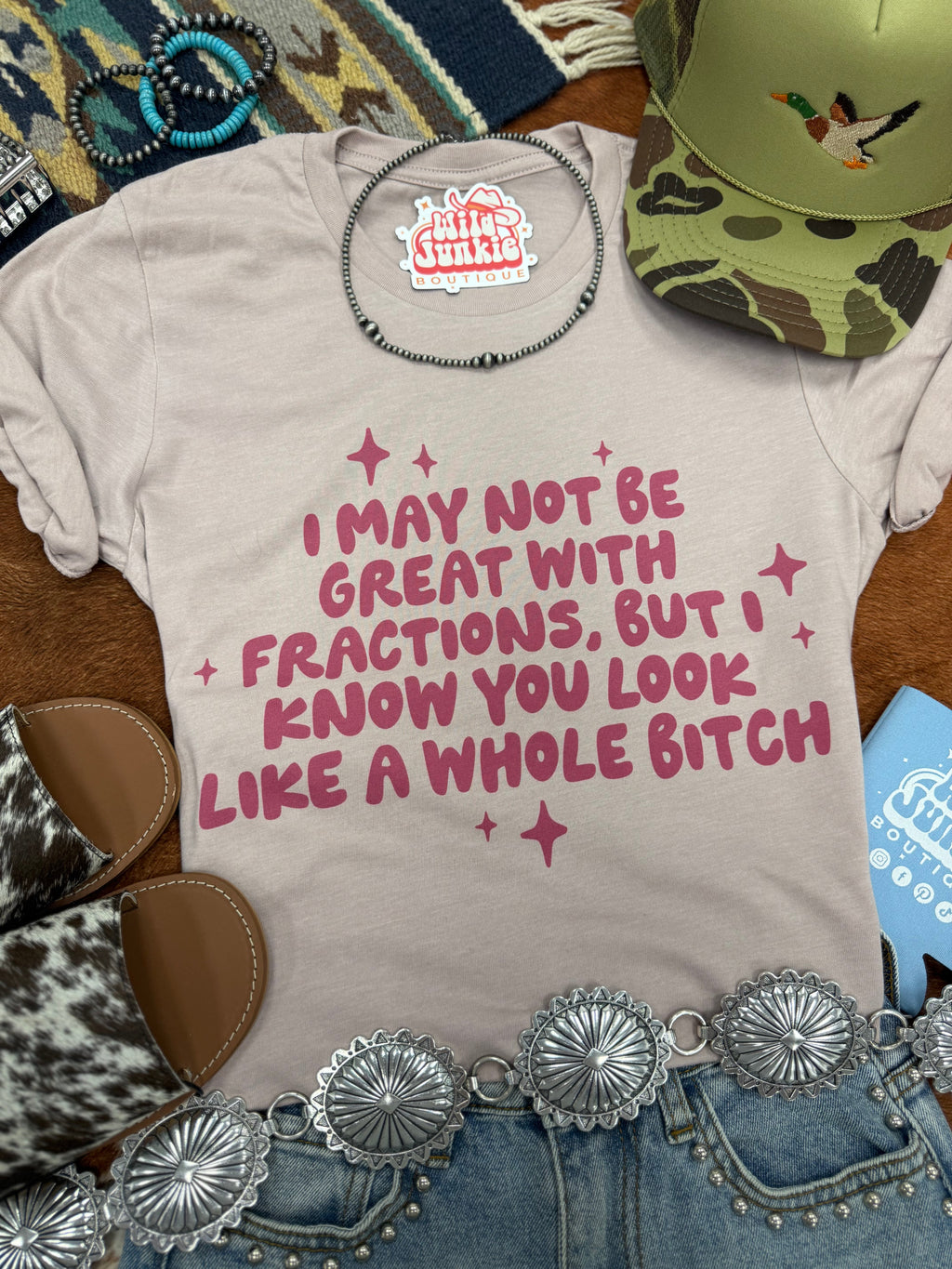 Wild Junkie I May Not Be Great With Fractions Graphic Tee — main product shot