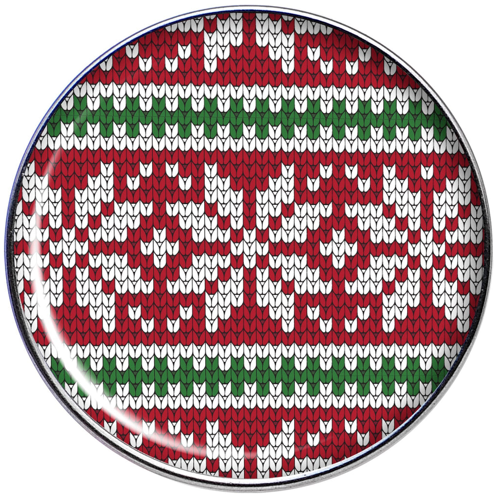 BodyCandy 16G 1/4 Red Green Christmas Sweater Tragus Cartilage Earring — detail and construction