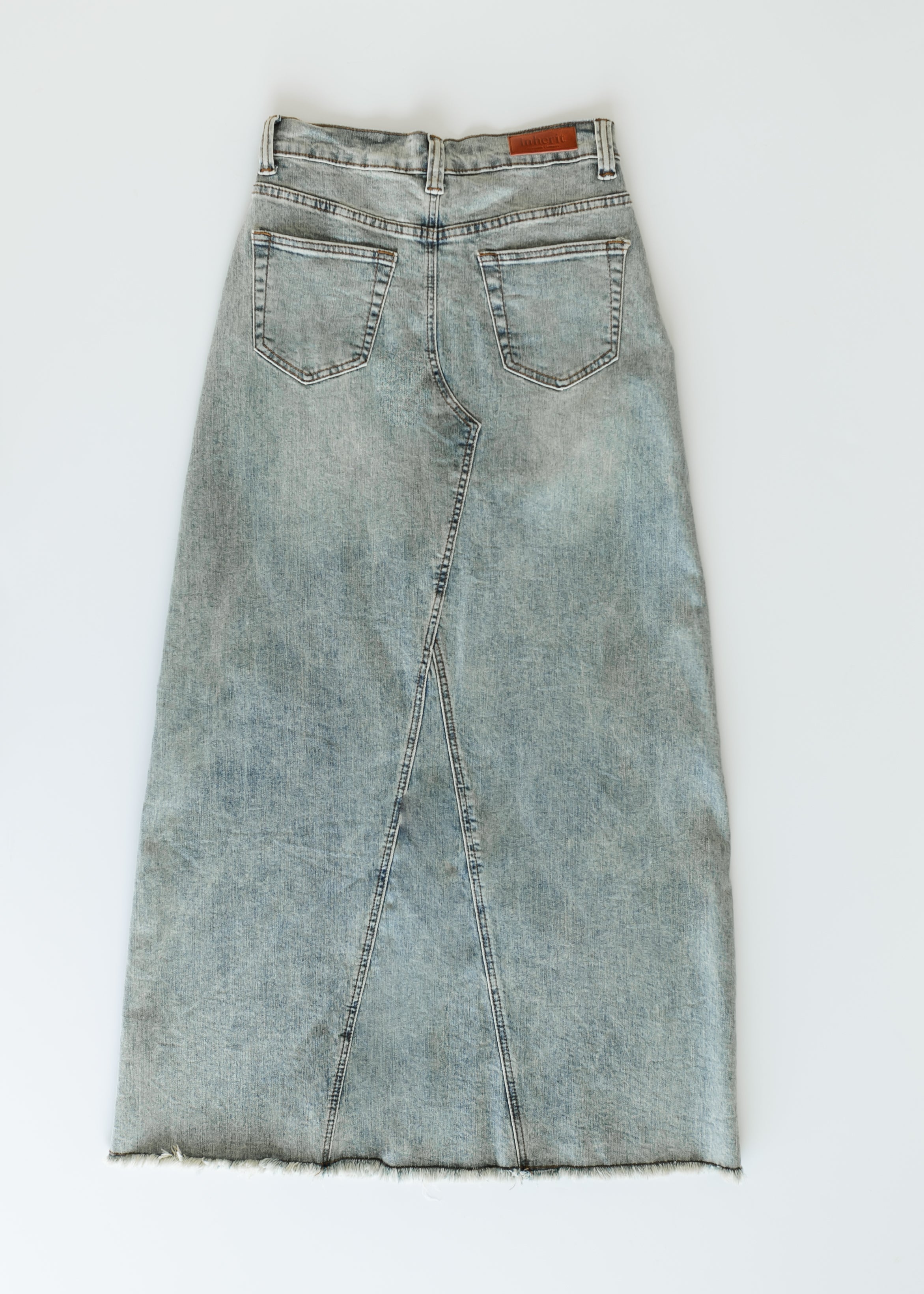 Inherit Co. Piper A-line Long Denim Maxi Skirt - FINAL SALE — alternative angle