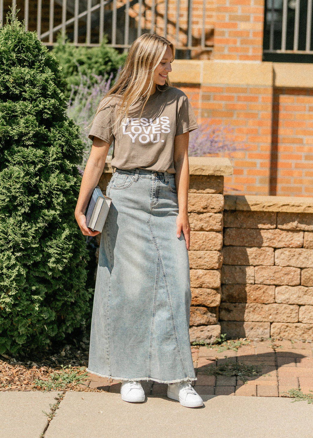 Inherit Co. Piper A-line Long Denim Maxi Skirt - FINAL SALE — feature highlight