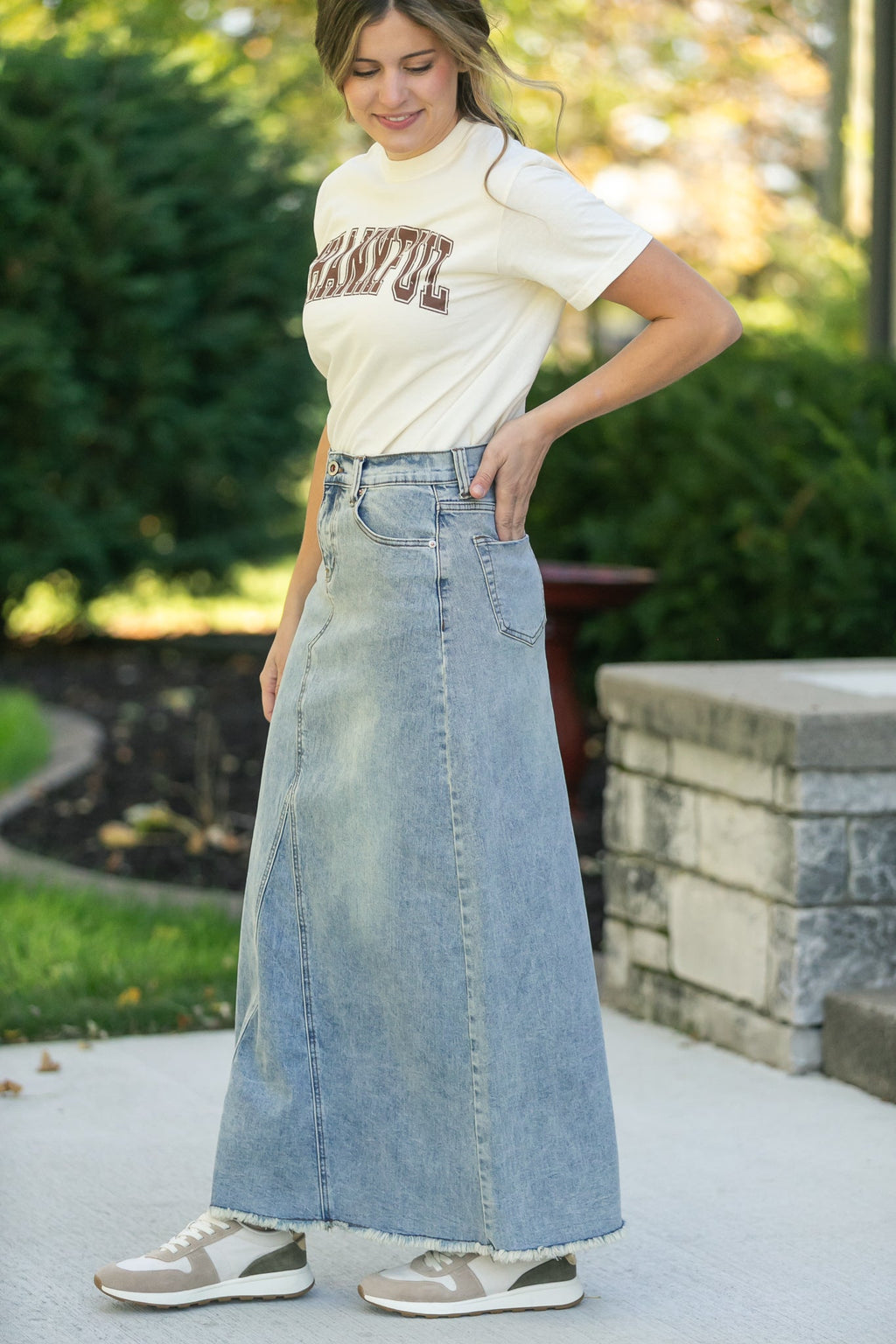 Inherit Co. Piper A-line Long Denim Maxi Skirt - FINAL SALE — packaging