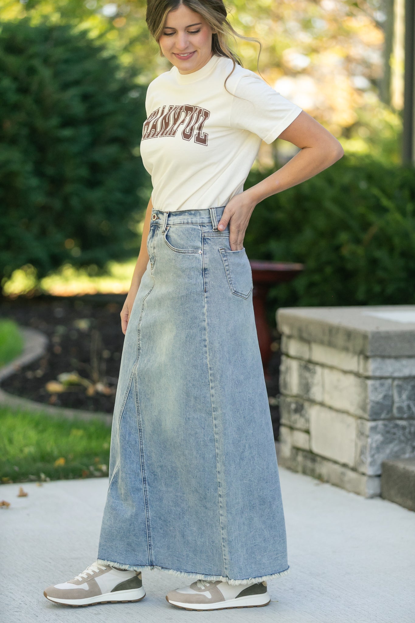Inherit Co. Piper A-line Long Denim Maxi Skirt - FINAL SALE — packaging