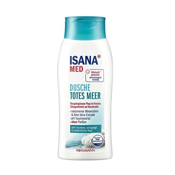 Isana Dead Sea Salt Shower Gel for Sensitive Skin - 8.45 fl oz, Vegan & Dermatologically Tested