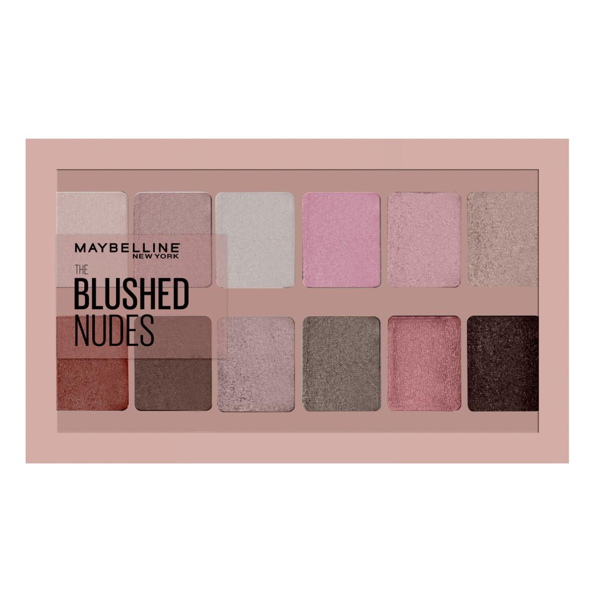 Maybelline New York The Blushed Nudes 12-Pan Eyeshadow Palette - Nude Shades Makeup Palette for Versatile Eye Makeup Looks