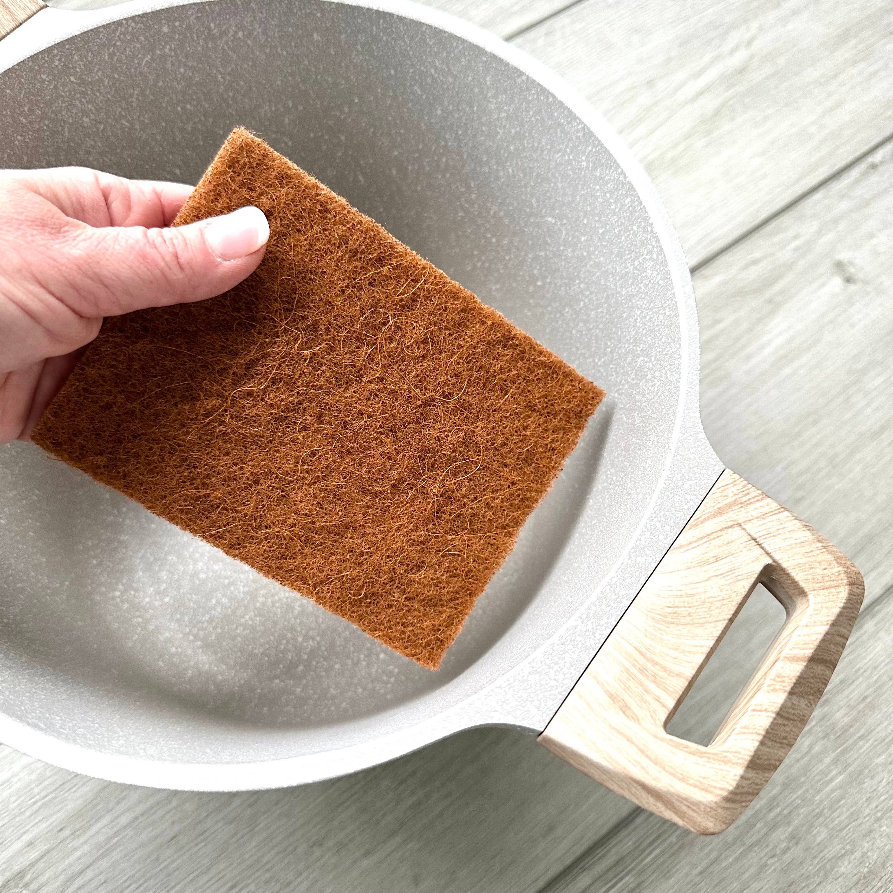 WONENA EcoFreax Plant Based Coconut Fibers Scouring Biodegradable Pads — eco-friendly cleaning supplies category context