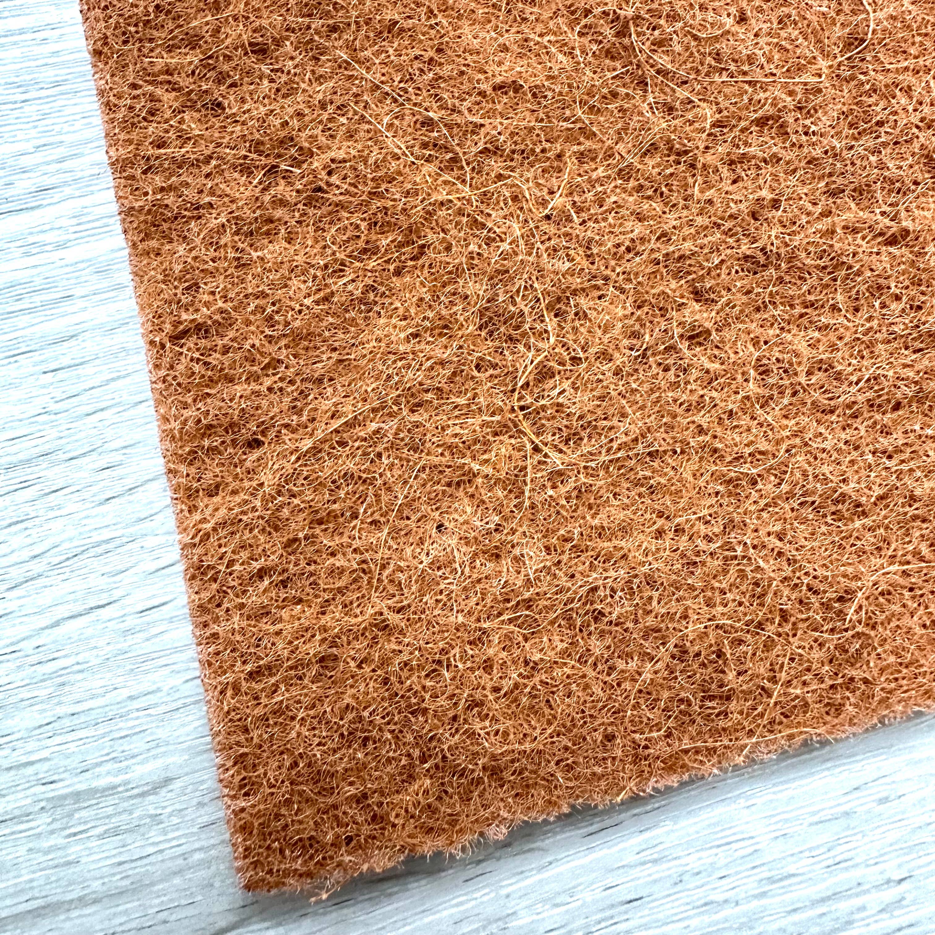 WONENA EcoFreax Plant Based Coconut Fibers Scouring Biodegradable Pads — WONENA branding close-up