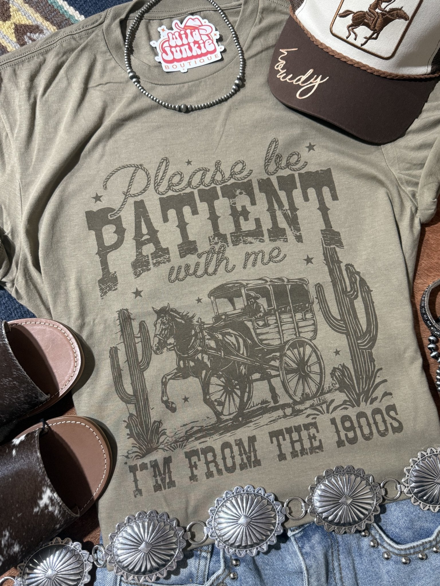 Wild Junkie Please Be Patient With Me Graphic Tee — main product shot