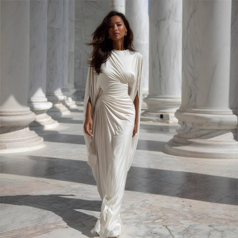 Pleated Evening Dress | Off-Shoulder Ruched Bodycon Gown(MS275)