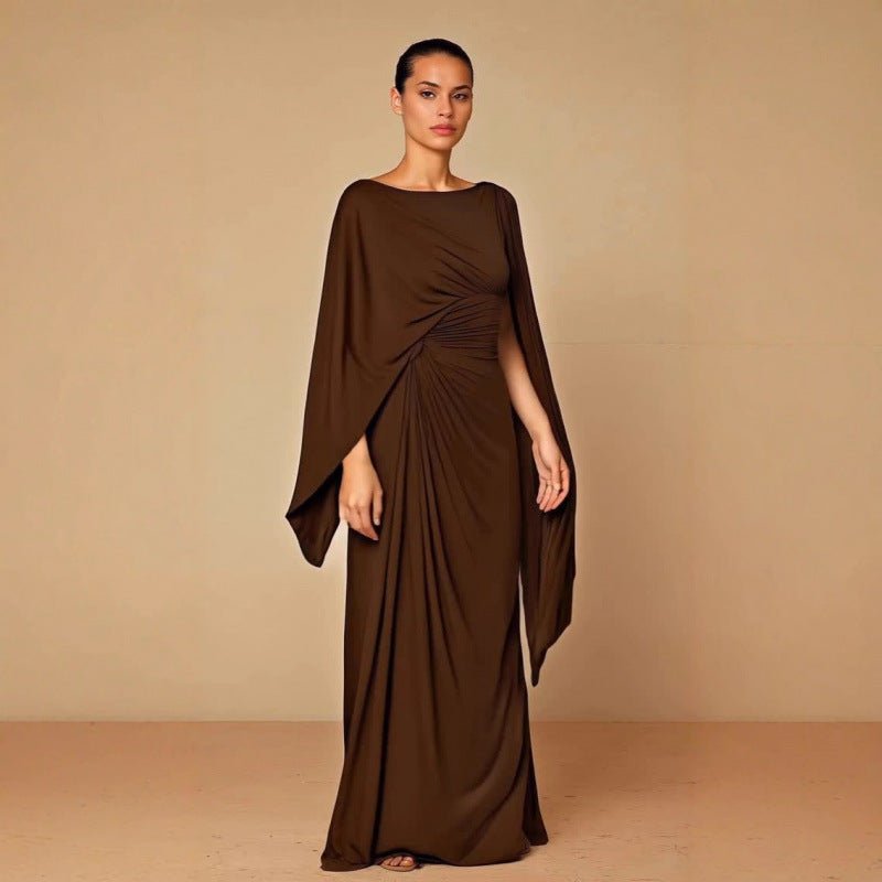 Pleated Evening Dress | Off-Shoulder Ruched Bodycon Gown(MS275)
