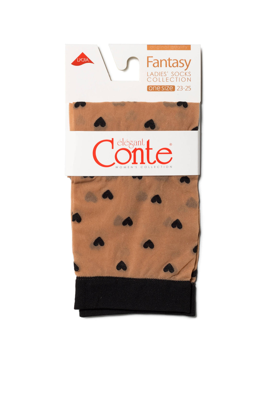 TheRanok.com Socks Conte Fantasy - Hearts Pattern — product on model