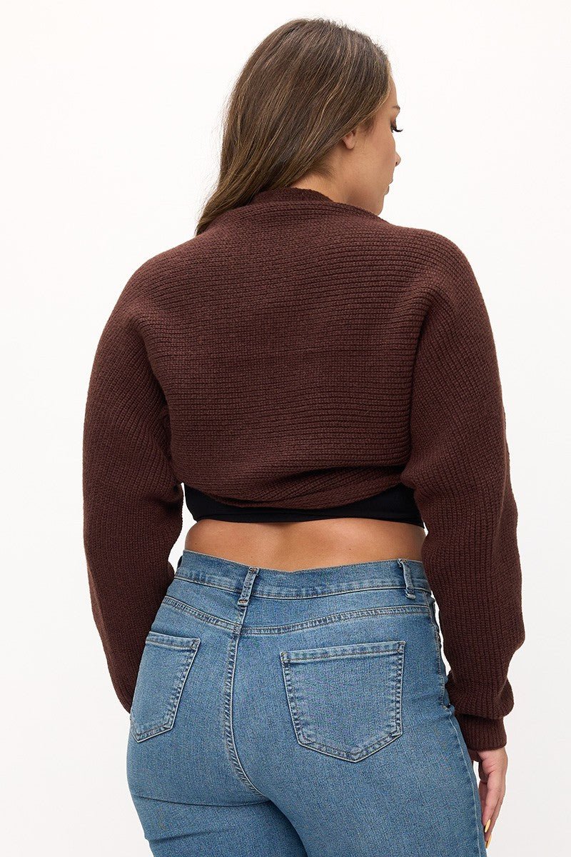 Plus Size Knit Shrug Cropped Cardigan | Everyday Layering Essential