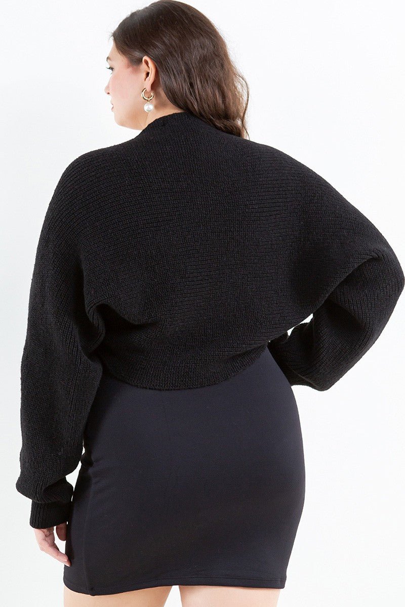 Plus Size Knit Shrug Cropped Cardigan | Everyday Layering Essential