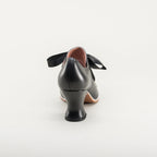 American Duchess Pompadour 18th Century Leather Shoes (Black) — packaging or label