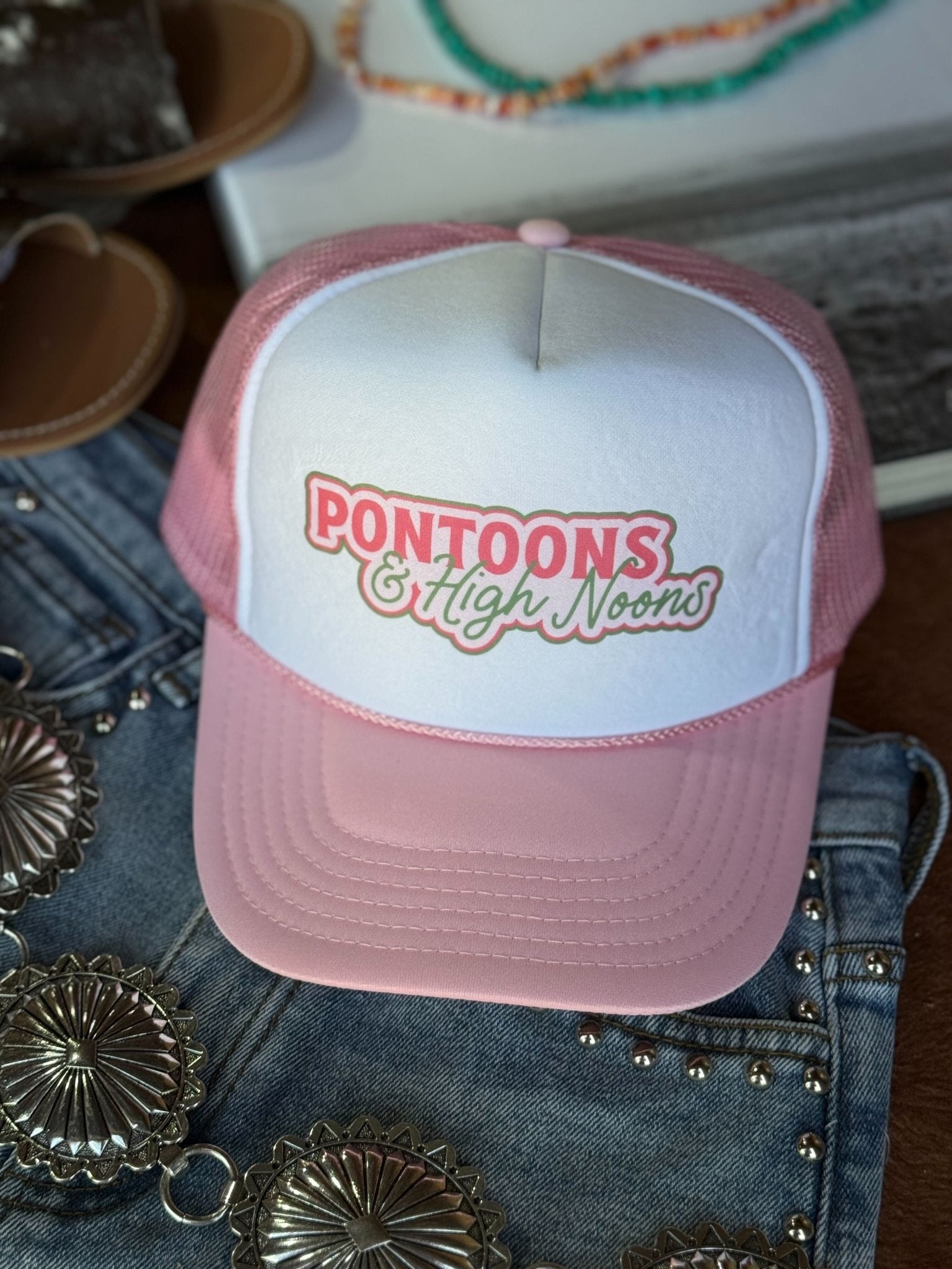 Wild Junkie Pontoons & High Noons Trucker Hat — main product shot
