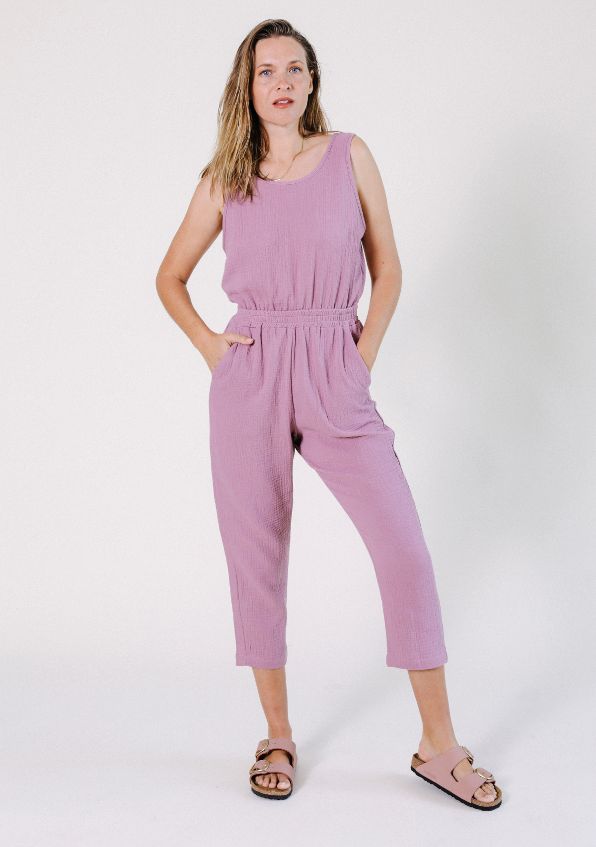 WONENA POPLINEN Jameela Organic Cotton Jumpsuit - Ginger — main product shot