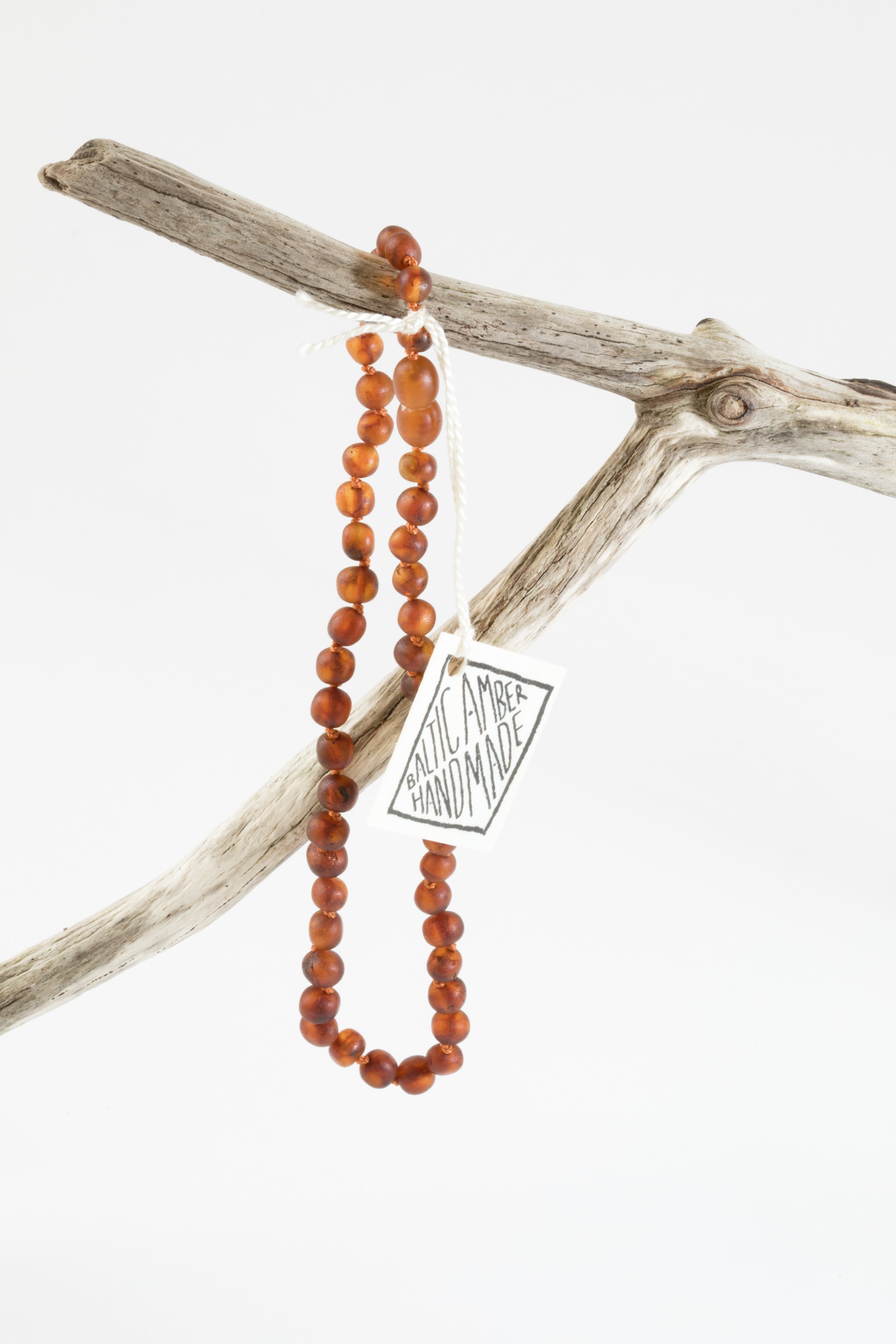 CanyonLeaf Raw Cognac Baltic Amber || Necklace — Cognac detail