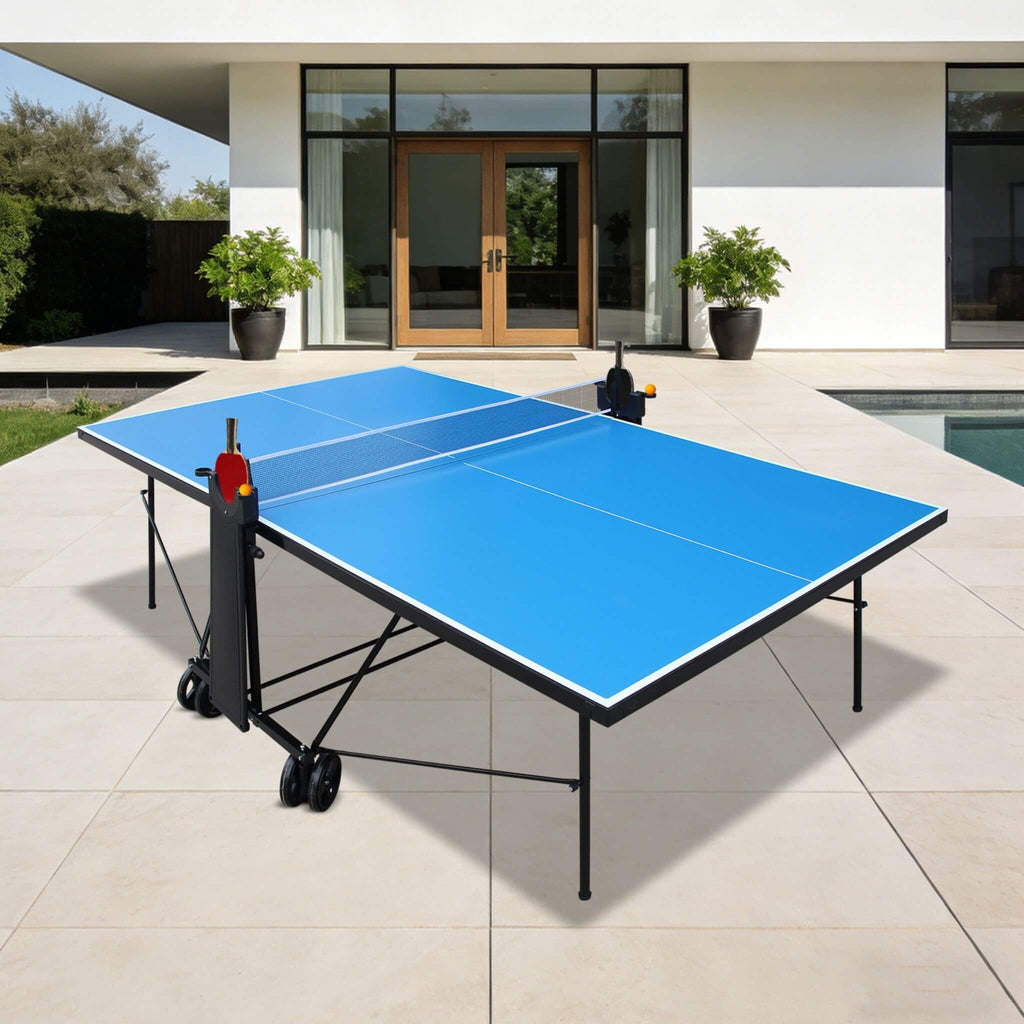 Portable 108-Inch Full-Size Table Tennis Table Set With Net, Paddles And Balls (SAK50384) – SAKSBY WHOLESALE, view 3