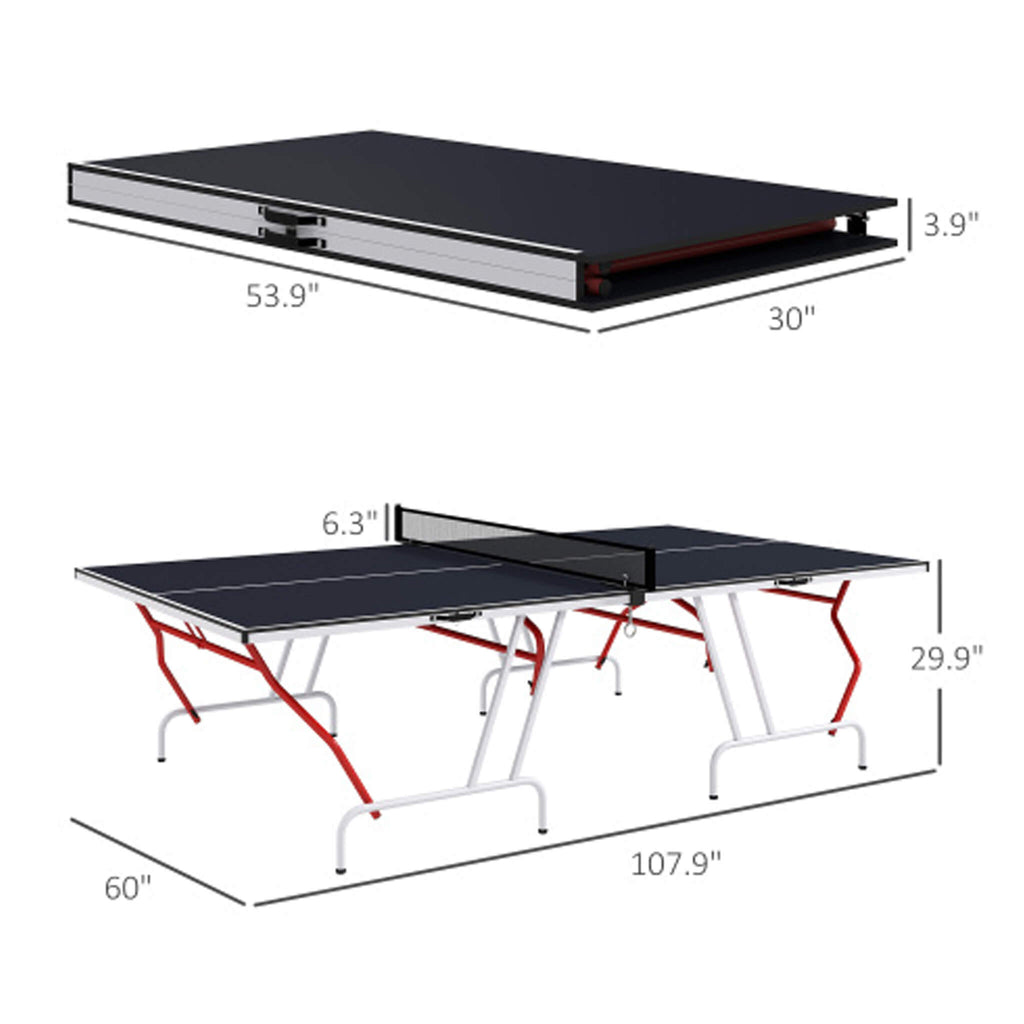 Portable Foldable Full-Size Ping Pong Table Tennis Table With Net And Accessories (SAK64929) – SAKSBY WHOLESALE, view 12