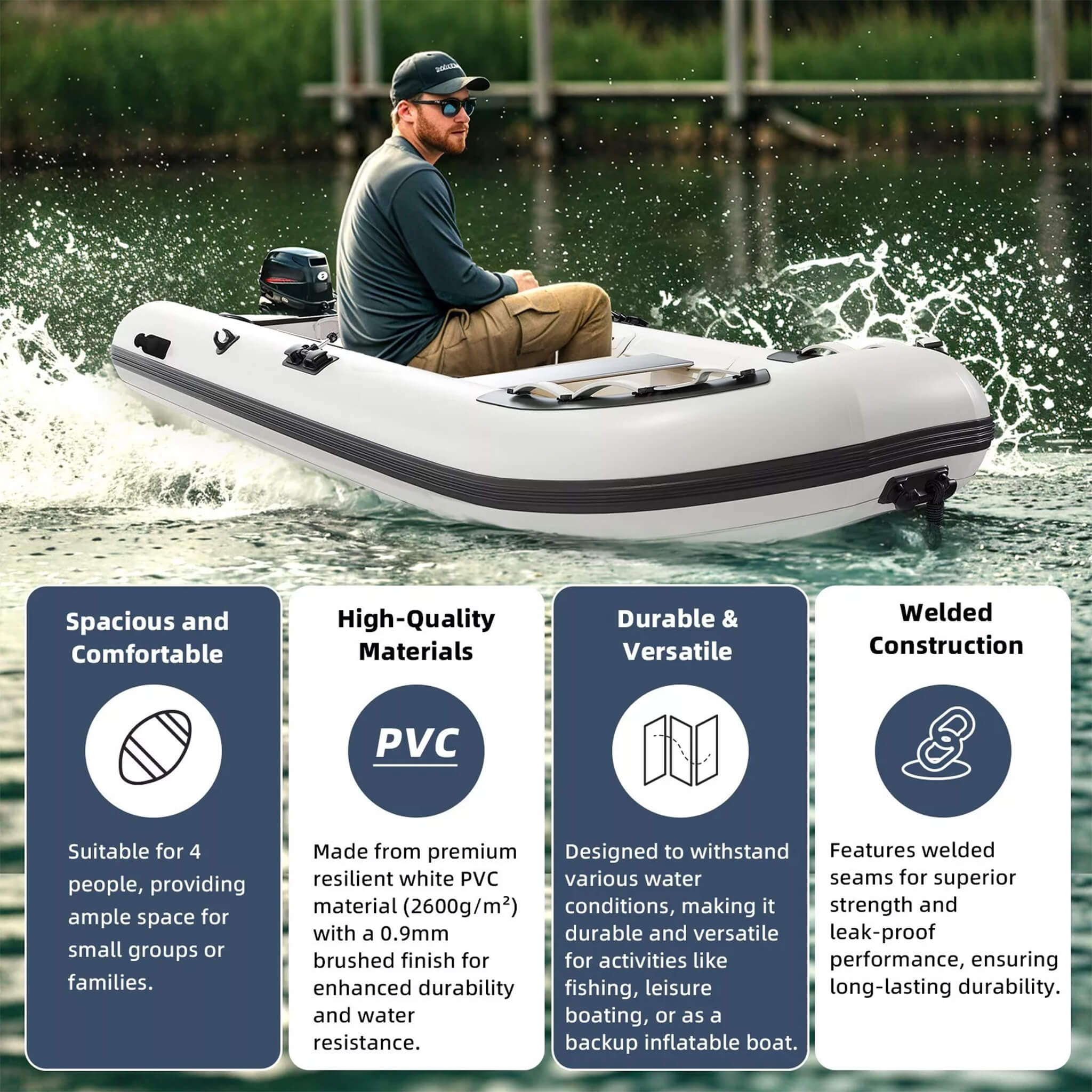 Portable Inflatable Dinghy Boat Kit With Accessories (SAK93784) – SAKSBY WHOLESALE, view 5