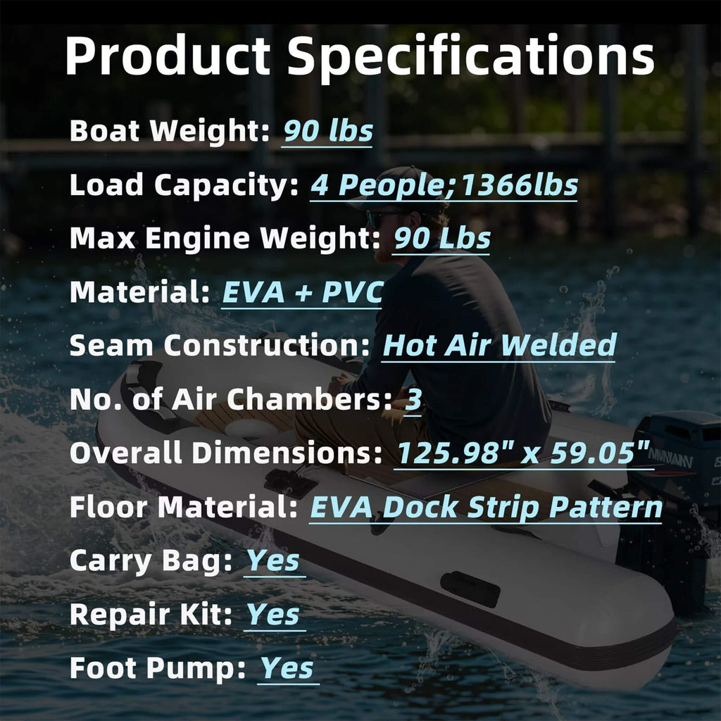 Portable Inflatable Dinghy Boat Kit With Accessories (SAK93784) – SAKSBY WHOLESALE, view 10