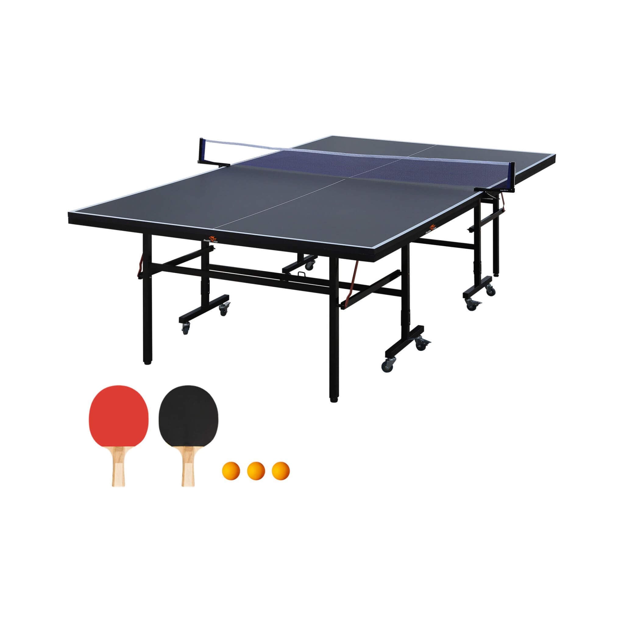 9FT Portable Mid-Size Ping Pong Table Set With Paddles, Balls, And Net (SAK82019) – SAKSBY WHOLESALE