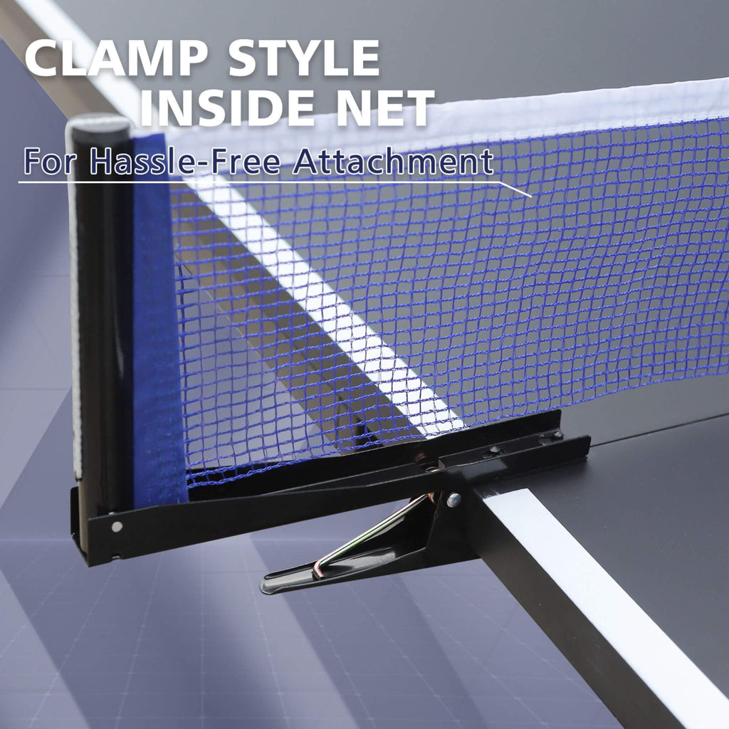 9FT Portable Mid-Size Ping Pong Table Set With Paddles, Balls, And Net (SAK82019) – SAKSBY WHOLESALE, view 5