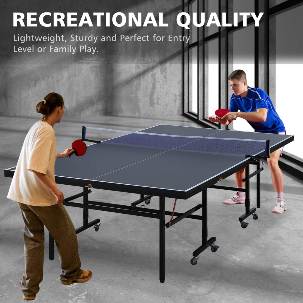 9FT Portable Mid-Size Ping Pong Table Set With Paddles, Balls, And Net (SAK82019) – SAKSBY WHOLESALE, view 6
