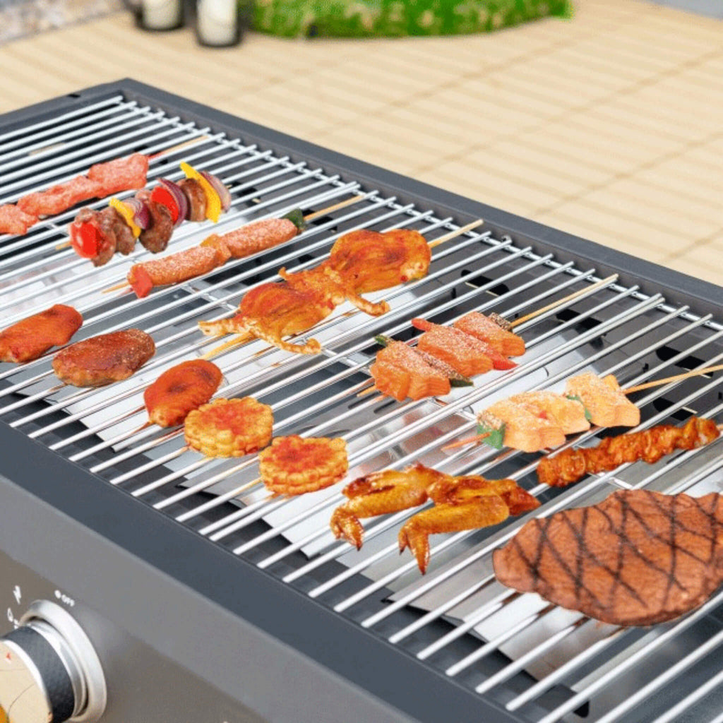 Portable Outdoor 4 Burner Propane Flat Top Gas Grill W/ Wheels, 60K BTU (SAK66104) – SAKSBY WHOLESALE, view 9