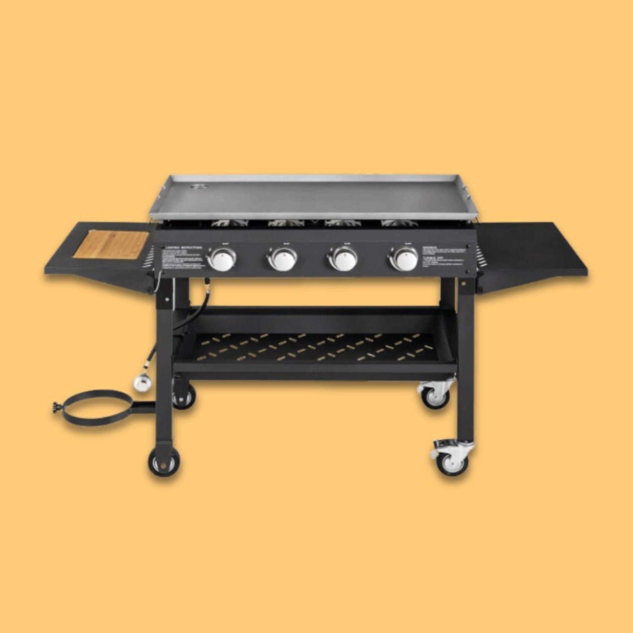 Portable Outdoor 4 Burner Propane Flat Top Gas Grill W/ Wheels, 60K BTU (SAK66104) – SAKSBY WHOLESALE